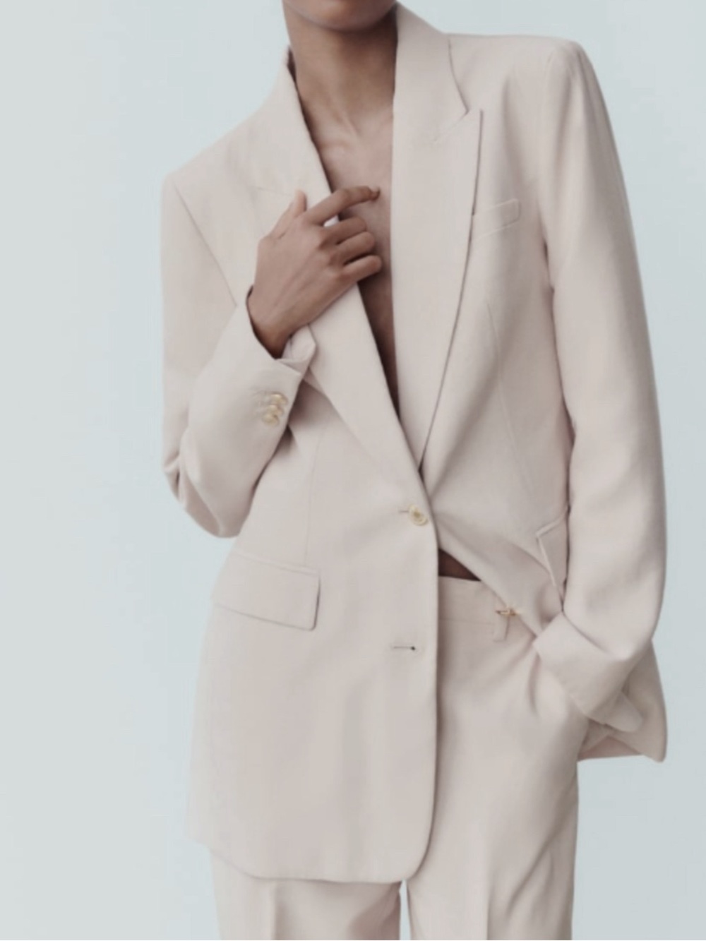 ZARA Fitted Straight Cut Blazer NWOT Casual Office Summer Business Autumn